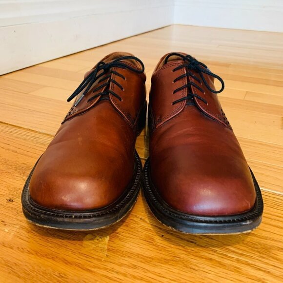 Men\'s Ecco City Lace Up Oxfords Leather Dress Shoes Size US 8.5 EUR 42